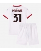 AC Milan Strahinja Pavlovic #31 Bortatröja Barn 2024-25 Kortärmad (+ Korta byxor)