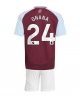 Aston Villa Amadou Onana #24 Hemmatröja Barn 2024-25 Kortärmad (+ Korta byxor)