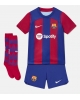 Barcelona Frenkie de Jong #21 Hemmatröja Barn 2023-24 Kortärmad (+ Korta byxor)