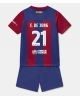 Barcelona Frenkie de Jong #21 Hemmatröja Barn 2023-24 Kortärmad (+ Korta byxor)