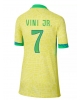 Brasilien Vinicius Junior #7 Hemmatröja Kvinnor Copa America 2024 Kortärmad