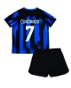 Inter Milan Juan Cuadrado #7 Hemmatröja Barn 2023-24 Kortärmad (+ Korta byxor)