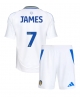 Leeds United Daniel James #7 Hemmatröja Barn 2024-25 Kortärmad (+ Korta byxor)