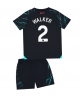 Manchester City Kyle Walker #2 Tredjeställ Barn 2023-24 Kortärmad (+ Korta byxor)