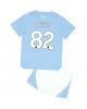 Manchester City Rico Lewis #82 Hemmatröja Barn 2023-24 Kortärmad (+ Korta byxor)