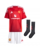 Manchester United Antony #21 Hemmatröja Barn 2024-25 Kortärmad (+ Korta byxor)