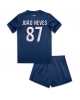 Paris Saint-Germain Joao Neves #87 Hemmatröja Barn 2024-25 Kortärmad (+ Korta byxor)