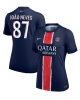 Paris Saint-Germain Joao Neves #87 Hemmatröja Kvinnor 2024-25 Kortärmad