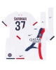 Paris Saint-Germain Milan Skriniar #37 Bortatröja Barn 2024-25 Kortärmad (+ Korta byxor)