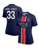 Paris Saint-Germain Warren Zaire-Emery #33 Hemmatröja Kvinnor 2024-25 Kortärmad